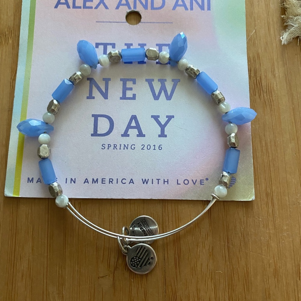 Brand New Beaded Alex and Ani Bracelet in Rafaelian Silver